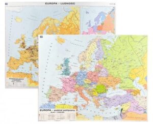 Europa.Mapa polityczna/Rozmieszczenie ludności