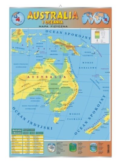 Australia mapa V Australii plansza plakat