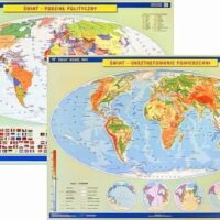 Duo Świat mapa fizyczna mapa polityczna WDS