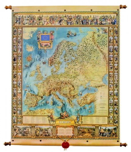 Mapa europy 97 x 121 cm