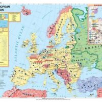 European Union - mapa ścienna w języku angielskim
