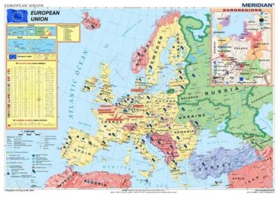 European Union - mapa ścienna w języku angielskim