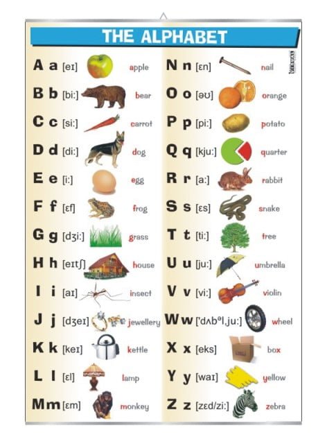 The alphabet alfabet angielski plansza plakat