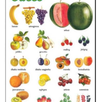 Owoce dla dziecka plansza plakat