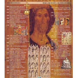 Dzieje chrześcijaństwa II tysiąclecie religia plansza plakat