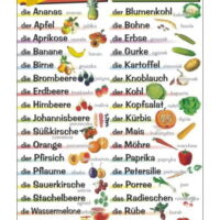 Obst und Gemüse niemiecki plansza plakat
