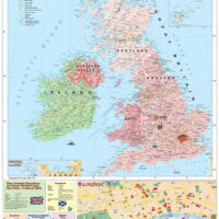 The British Isles political - mapa ścienna w języku angielskim