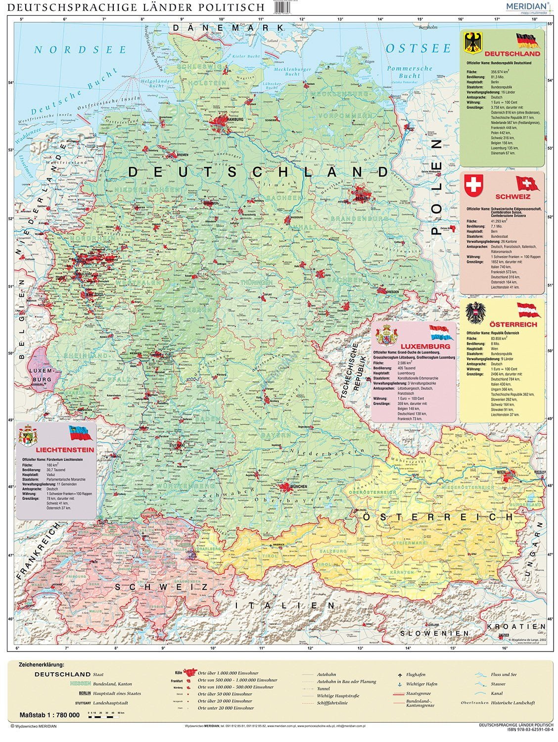 kraje niemieckojęzyczne mapa polityczna