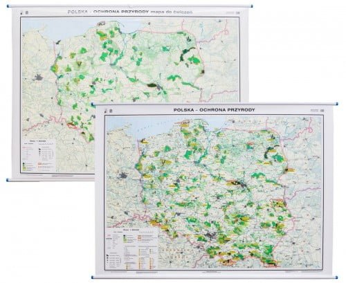 Polska Mapa Ochrona przyrody / konturowa