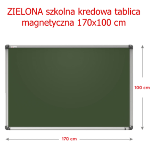 ZIELONA szkolna kredowa tablica magnetyczna 170x100 cm